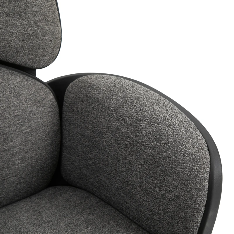 Vinsetto Linen Upholstered High-Back Home Office Chair White/Grey