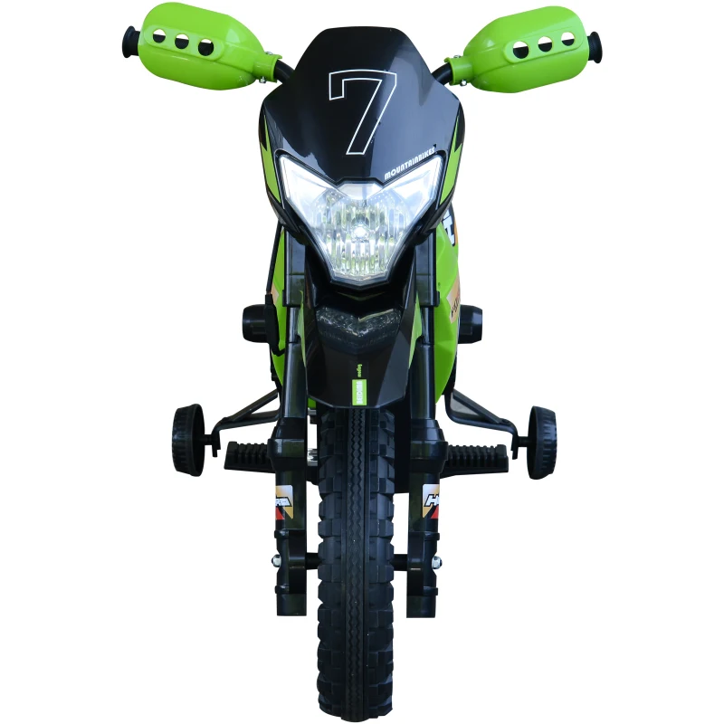 HOMCOM Children Motorbike Ride On Car Electric 6V Battery Kids Toy 4-Wheel - Green