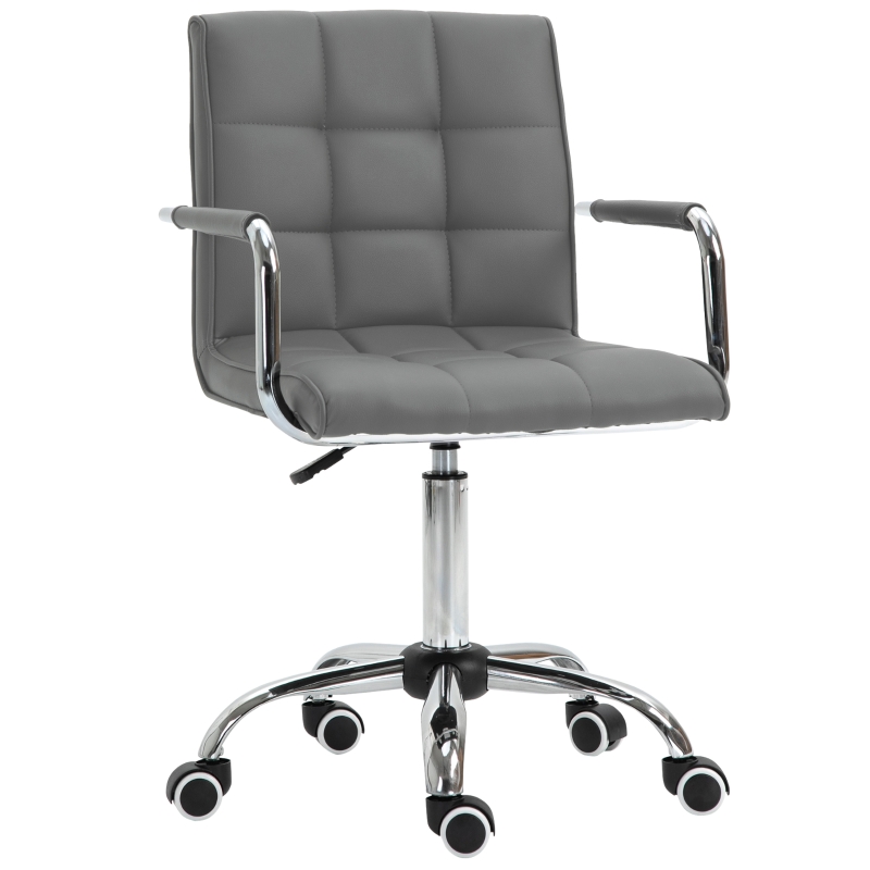 Vinsetto Executive PU Padded Swivel Office Chair With Adjustable Height - Grey