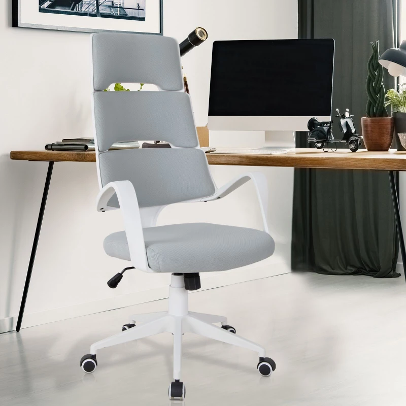Vinsetto High Back Office Executive Chair w/ 360 Swivel Foam Padding Seat Grey
