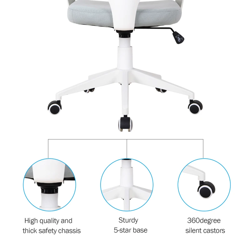 Vinsetto High Back Office Executive Chair w/ 360 Swivel Foam Padding Seat Grey