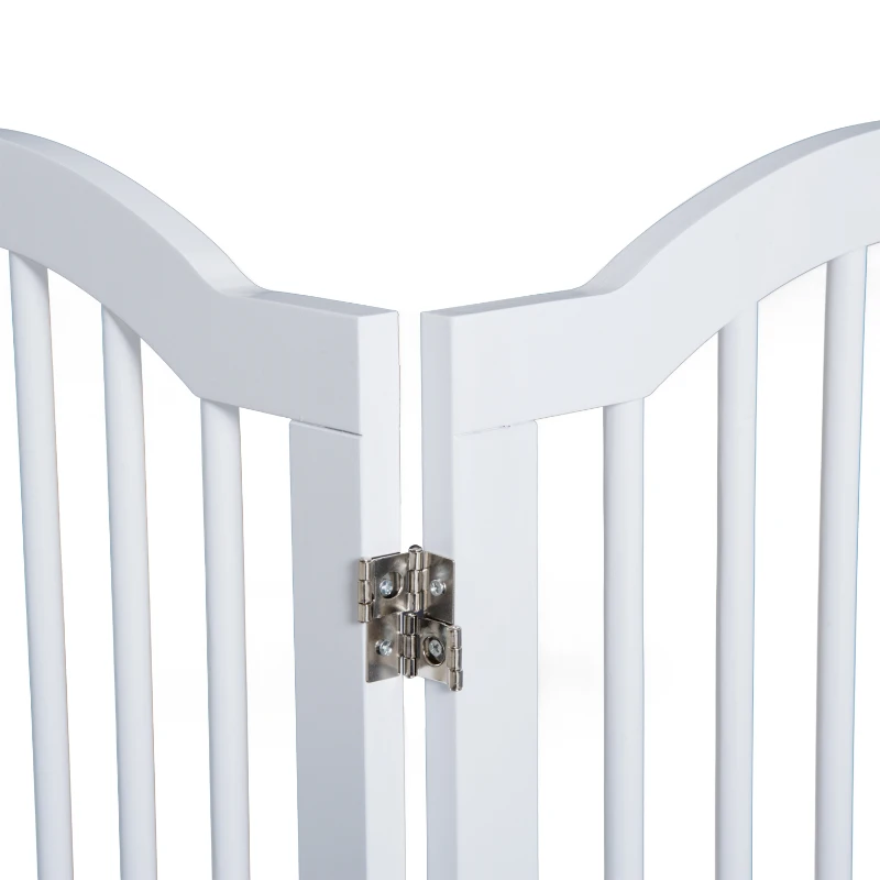 Pawhut Wooden Pet Fence-White