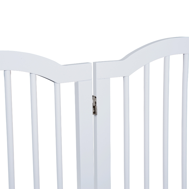 Pawhut Wooden Pet Fence-White
