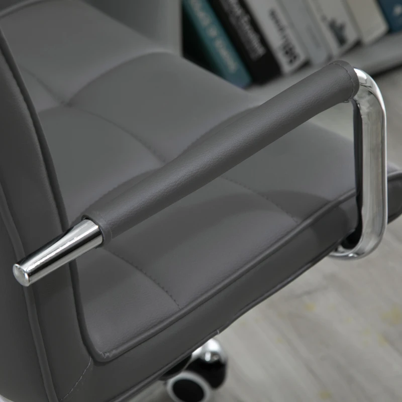 Vinsetto Executive PU Padded Swivel Office Chair With Adjustable Height - Grey