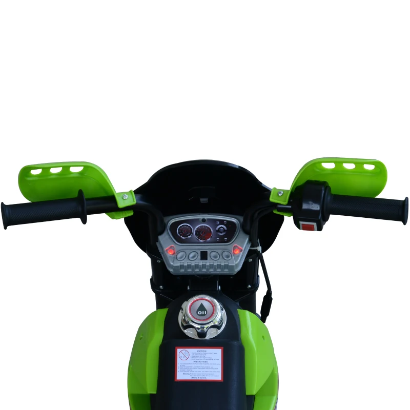 HOMCOM Children Motorbike Ride On Car Electric 6V Battery Kids Toy 4-Wheel - Green