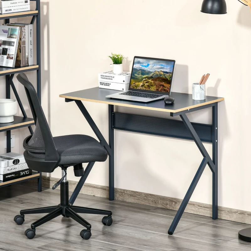 HOMCOM Home Office Computer Desk Writing Table PC Laptop Workstation w/ K-Shaped Legs