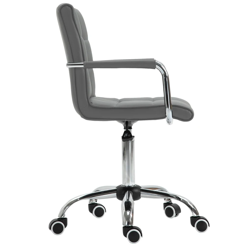 Vinsetto Executive PU Padded Swivel Office Chair With Adjustable Height - Grey