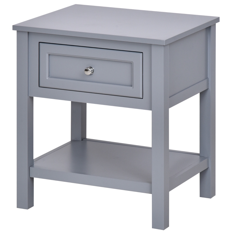HOMCOM Wooden Small Side Coffee Table w/Open Bottom Shelf Space for Home Office