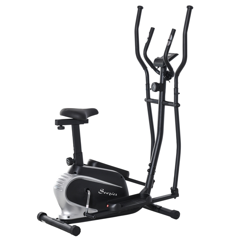 HOMCOM Magnetic Exercise Training Bike w/ Flywheel & Digital Monitor for Home Office