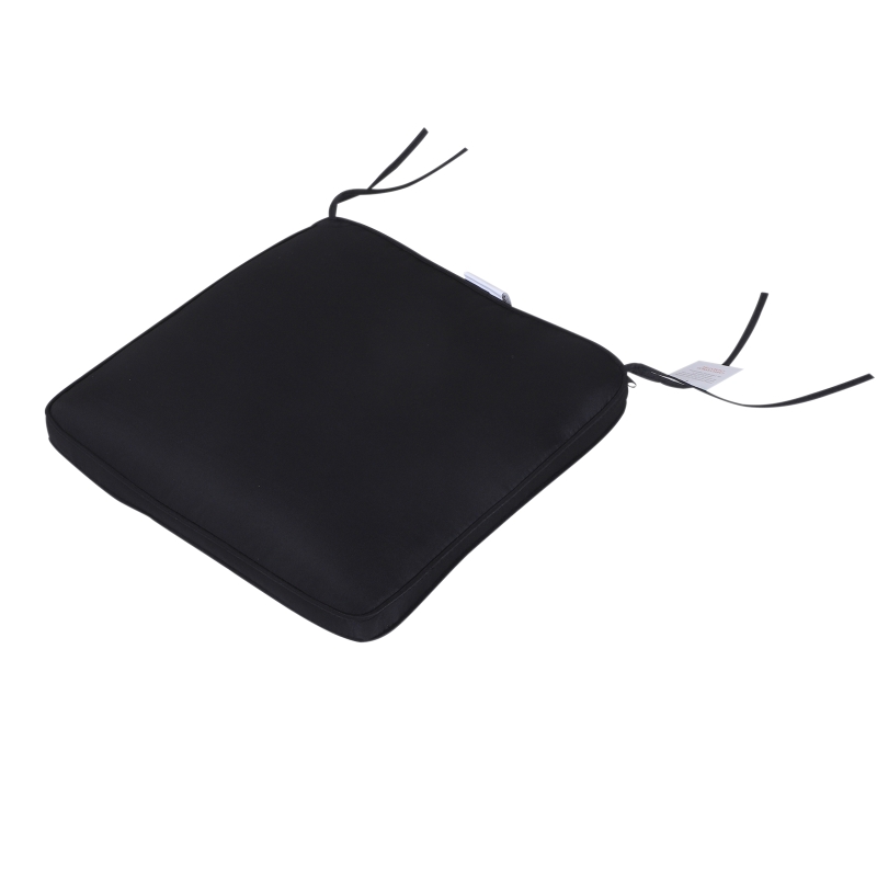 Outsunny Set of 6 Chair Cushion Seat Pads Dining Chair w/ Straps Indoor Outdoor
