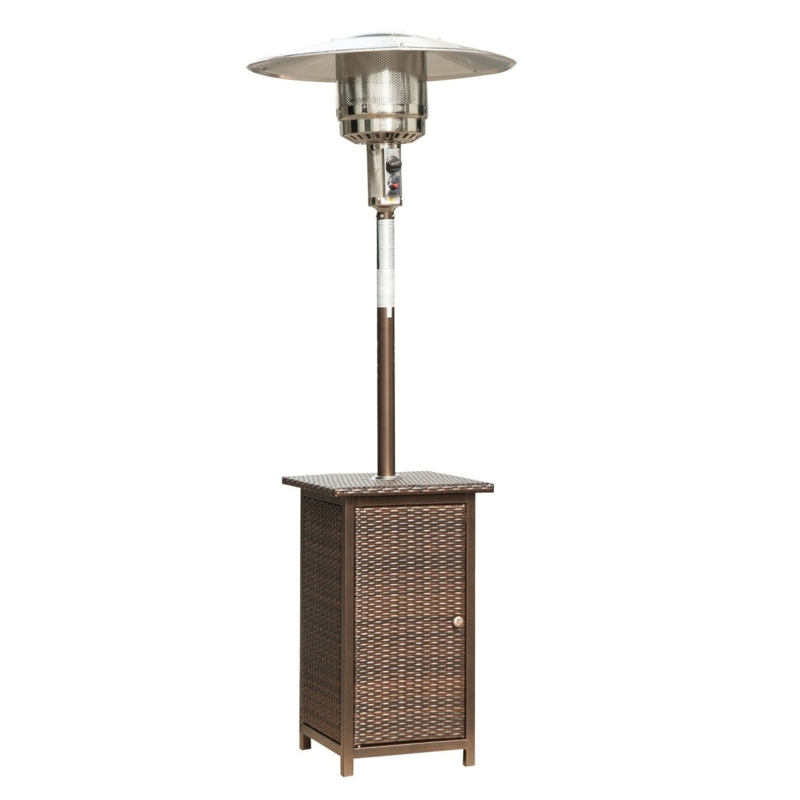 HOMCOM 12KW Free Standing Rattan Outdoor Garden Heater Brown