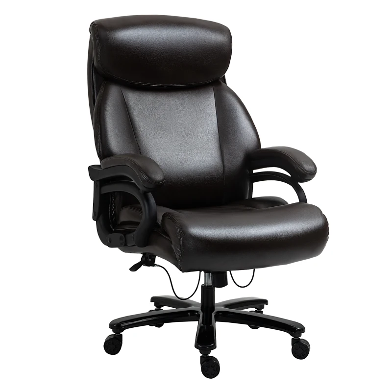 Vinsetto Ergonomische Bureaustoel - Kantelbaar, Hoogteverstelbaar, Groene Bekleding Met Witte Accenten