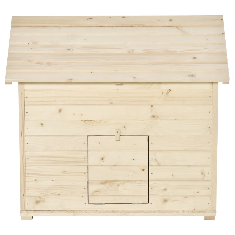 PawHut eendenhok konijnenhok massief hout naturel