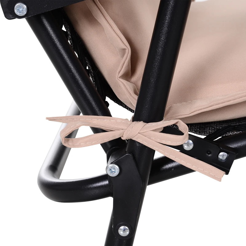 Outsunny Polyester High Back Outdoor Garden Chair Replacement Cushion Beige