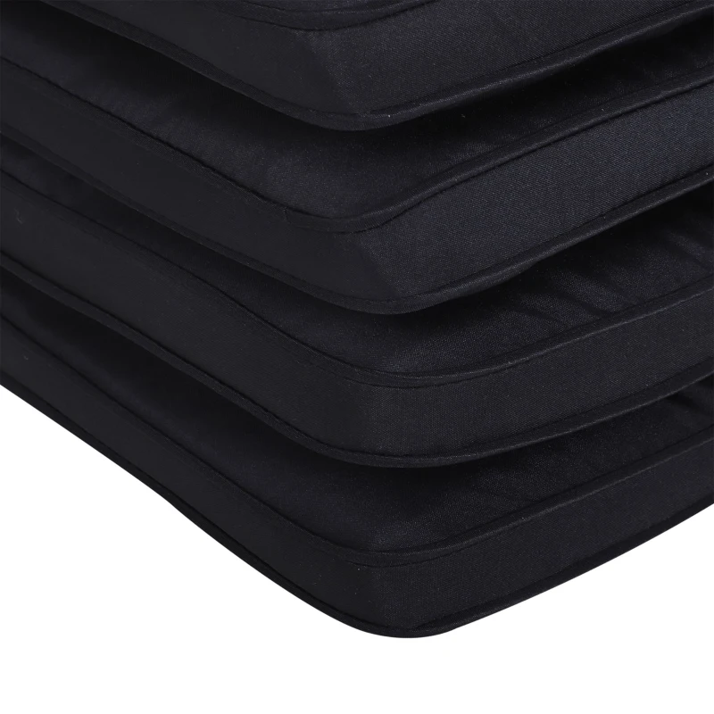 Outsunny Set of 6 Chair Cushion Seat Pads Dining Chair w/ Straps Indoor Outdoor