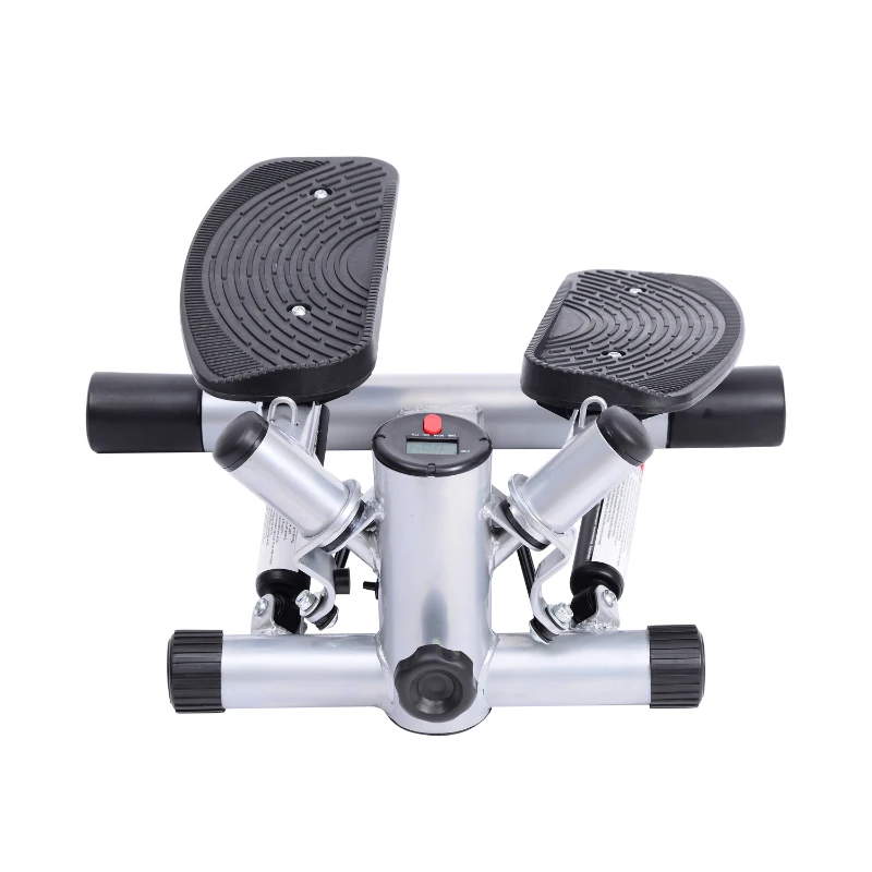 HOMCOM Mini Stepper W/Arm Cord-Black/Silver Grey