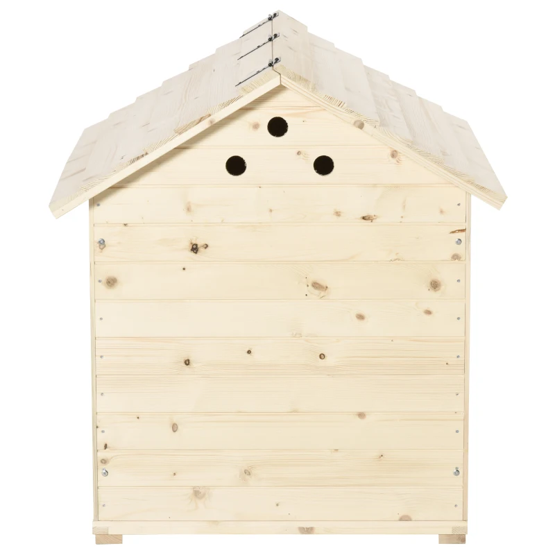 PawHut eendenhok konijnenhok massief hout naturel