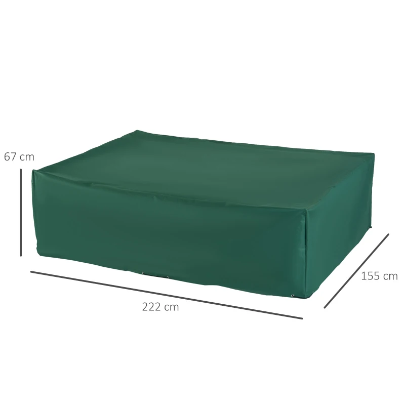 Outsunny Furniture Cover, 222Lx155Wx67H cm-Green