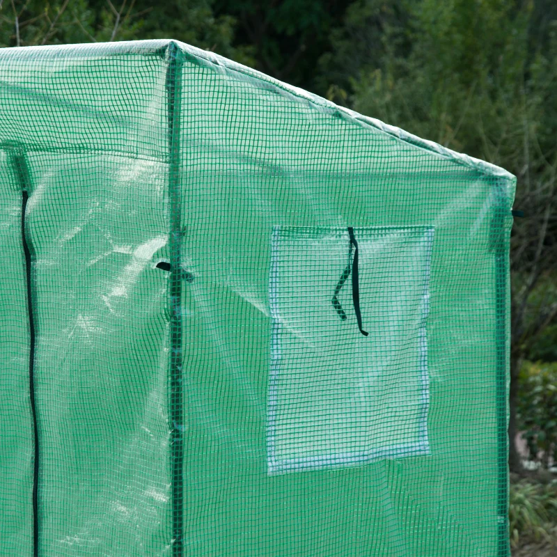 Outsunny Garden Greenhouse W/Top Cover, 198Lx77Wx149-168H cm