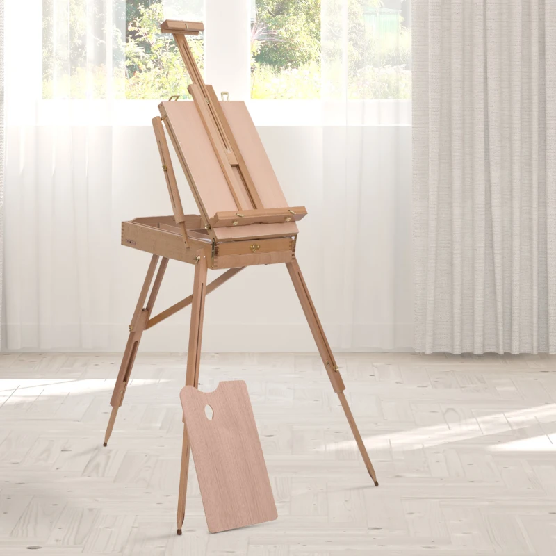 HOMCOM Wooden Art Easel Tripod