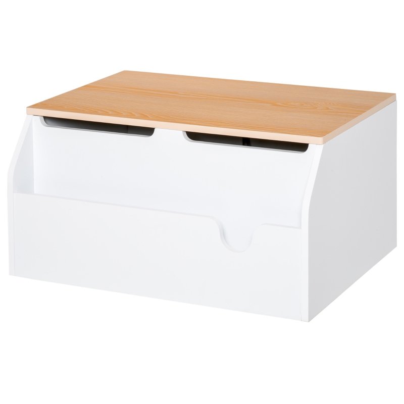 HOMCOM Kids Wooden Toy Storage Box Chest Book Toy with Gas Stay Bar Seating Bench
