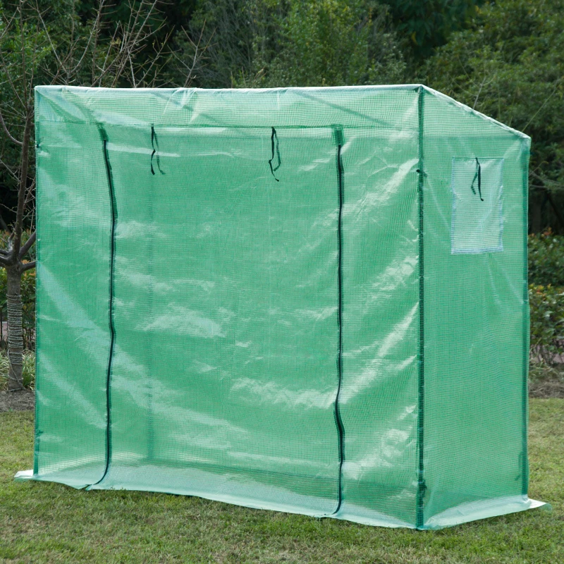 Outsunny Garden Greenhouse W/Top Cover, 198Lx77Wx149-168H cm