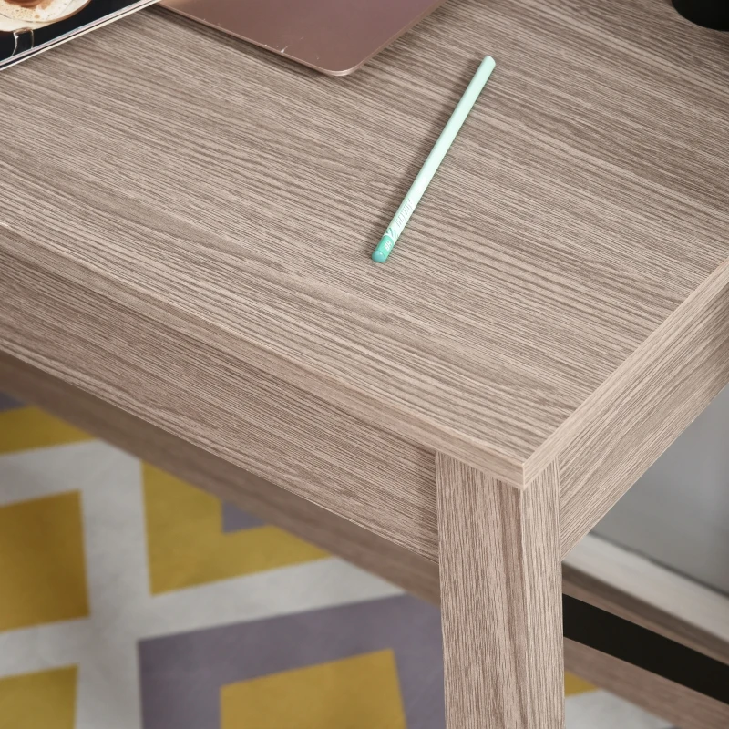 HOMCOM bureau met 4 kleine boekenplanken van spaanplaat, ruimtebesparend en geschikt voor slaapkamer kantoor natuur 105 x 50 x 137,5 cm