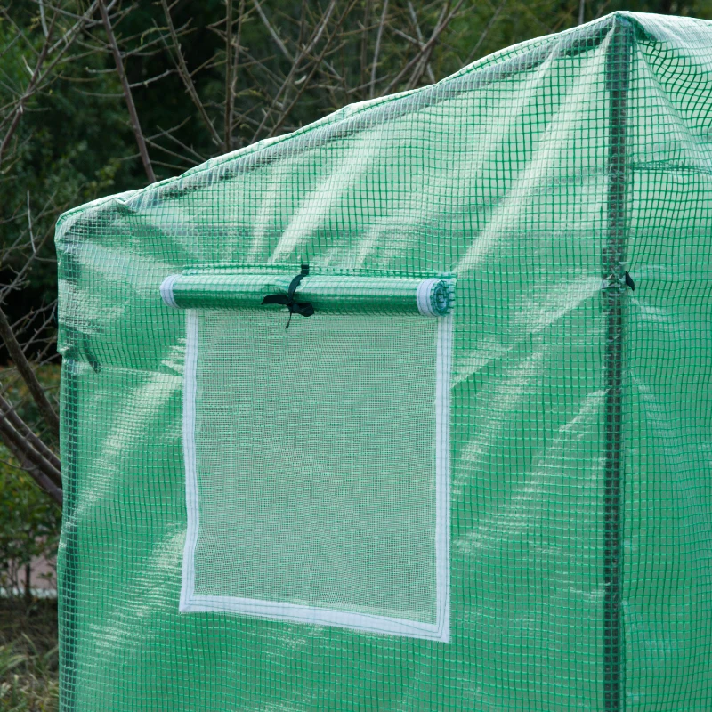 Outsunny Garden Greenhouse W/Top Cover, 198Lx77Wx149-168H cm