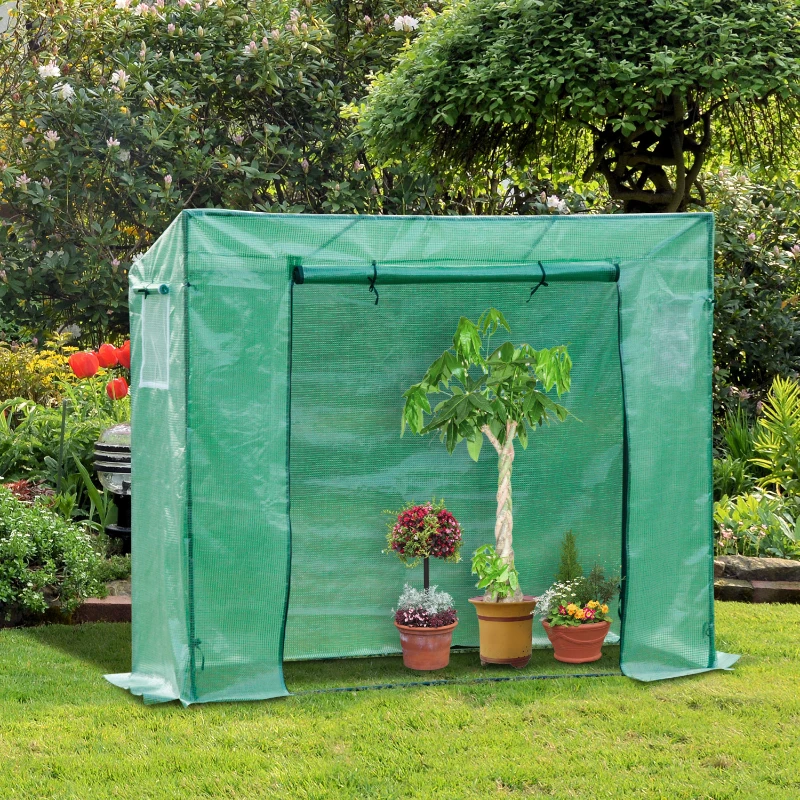 Outsunny Garden Greenhouse W/Top Cover, 198Lx77Wx149-168H cm