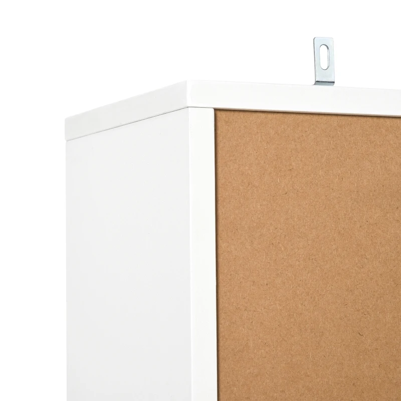 HOMCOM keukenkast met 2 deuren schap magnetron-schap hoge kast met onderkast en 3 lades commode spaanplaat staal wit 60 x 40 x 150 cm