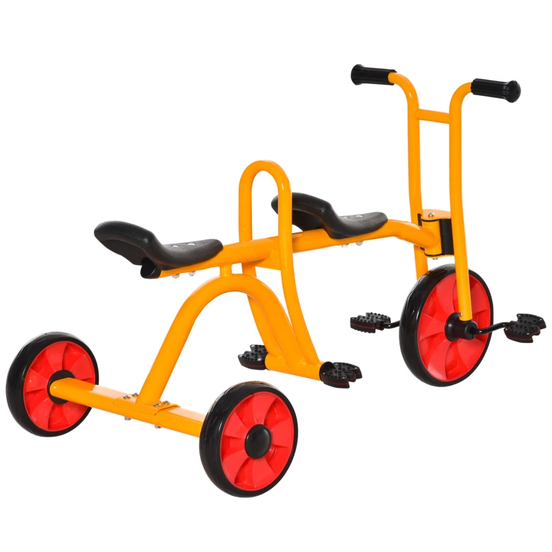 Trójkołowiec dla 2 dzieci w wieku 3-5 lat rowerek biegowy z dużymi oponami PE kolorowy