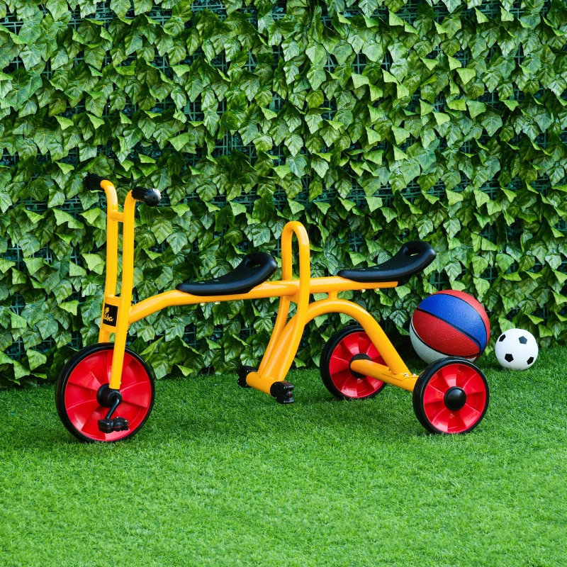 Trójkołowiec dla 2 dzieci w wieku 3-5 lat rowerek biegowy z dużymi oponami PE kolorowy