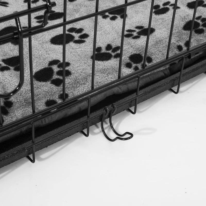 PawHut Transportin Negro ABS y Acero 106x71x76cm + 1 Cojin