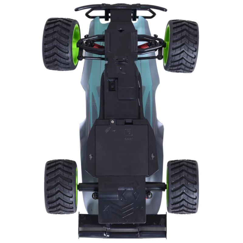 HOMCOM Coche Teledirigido 1:16 RC Coche Juguete Radio Control 15km/h Coche de Carreras con Luz para Niños +6 Años Regalo Perfecto