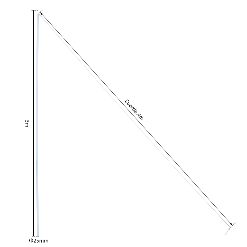 Outsunny® Barras de Apoyo para Sombrilla y Toldo Barras de Tienda de Campaña para Exteriores para Cualquier Tipo de Toldo de Vela