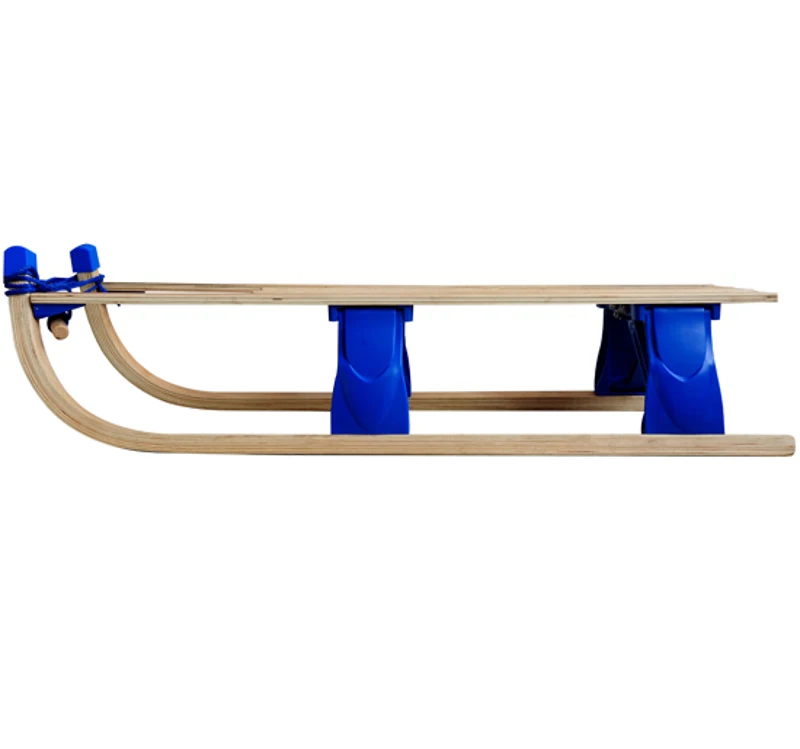 Trineo plegable 110cm madera de haya y acero carga max. 80 kg nieve esqui