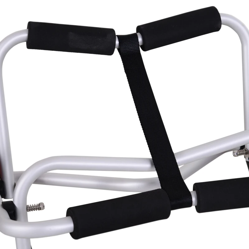 Carro para Kayak y Canoa Plegable Carretilla de Transporte Pequeña con 2 Ruedas Grandes y Cuerda 69x35x37cm