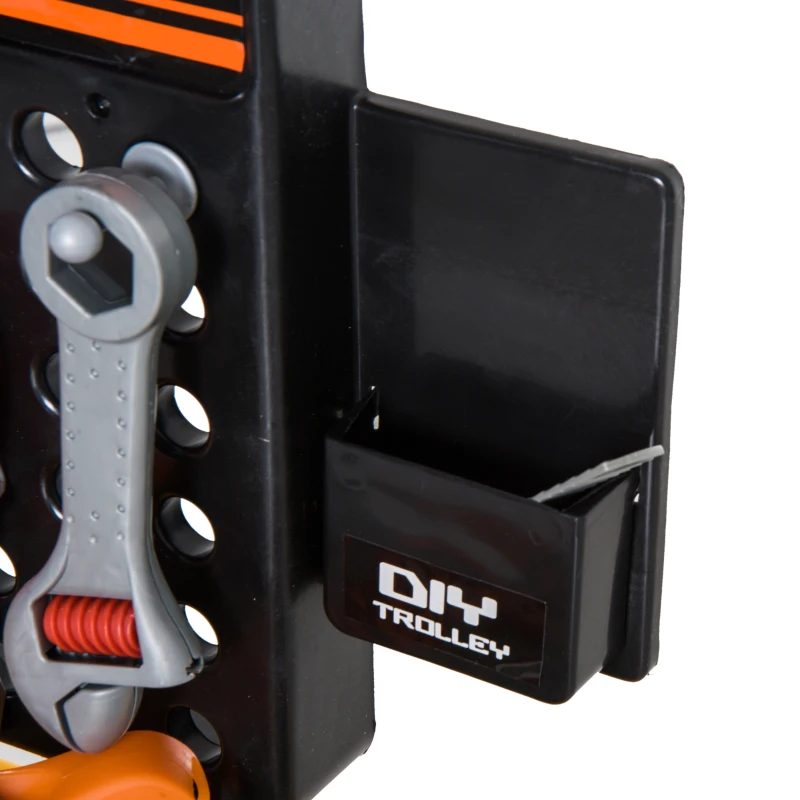 HOMCOM Herramientas de Juguete 53 Piezas Banco de Trabajo para Niños +3 Años Bancada Mesa de Herramientas 50x26x75cm PP