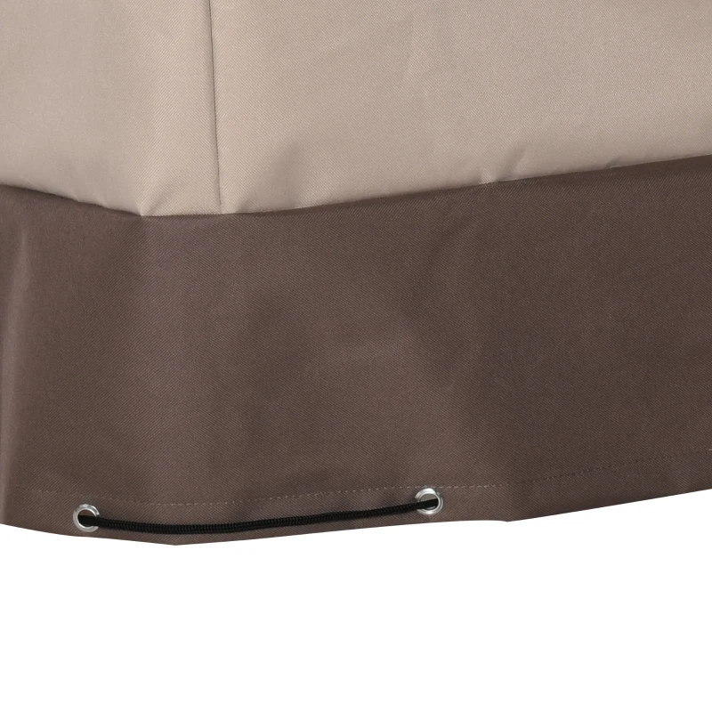 Outsunny Funda para Muebles de Jardín 600D Oxford Protecció contra el Polvo los Rayos UV Cubierta para Mobiliario Exterior 127x72x76 cm para Mesas Sillas Sofás Marrón