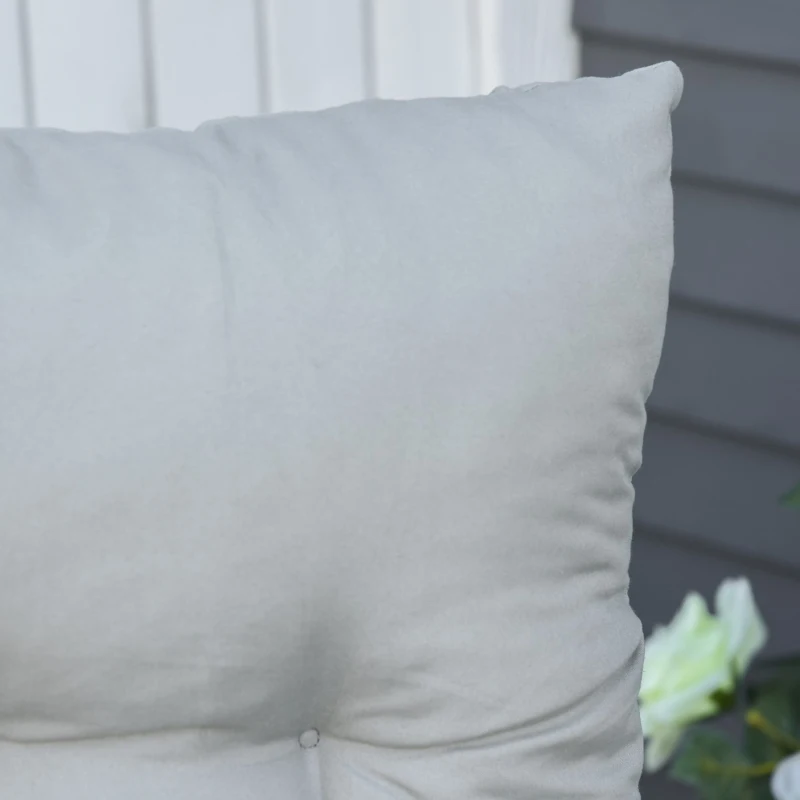 Outsunny Tumbona Plegable Silla Reclinable con Cojín Extraíble Acolchado de Texteline para Patio Playa Jardín Carga 120 kg 90x65x110 cm Gris