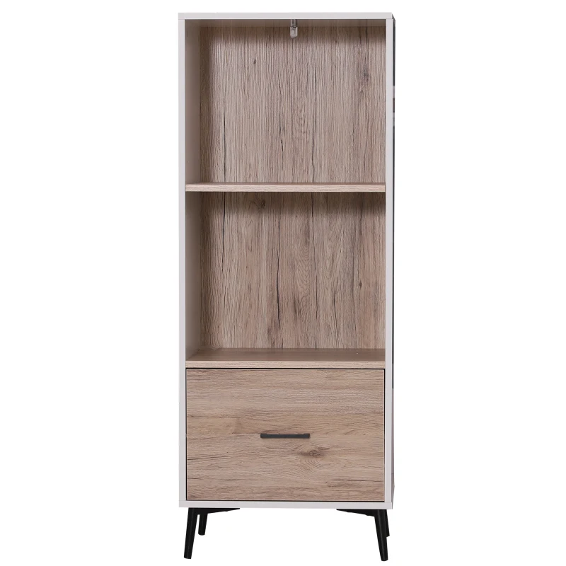 HOMCOM Armario Gabinete Consola Mueble Aparador Organizador de Almacenaje Multiusos de Cocina Comedor Salón con Cajón y Estantes 48x40x123cm