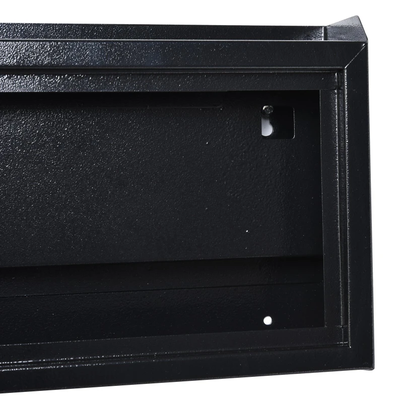 HOMCOM Buzón de Correos de Seguridad Multifuncional Uso Doméstico y Oficinas Bloqueo con 2 Llaves Acero Duradero 25x7,7x18,5 cm Negro