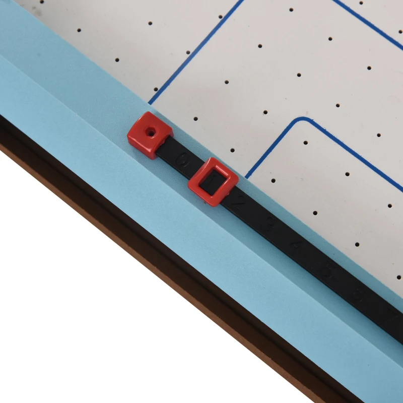 HOMCOM Mini Mesa de Hockey de Aire Juego de Hockey sobre Hielo con Ventilador para Fiesta Doméstico Portátil y Divertido Mayores de 8 Años 72,5x40x10,5 cm Azul