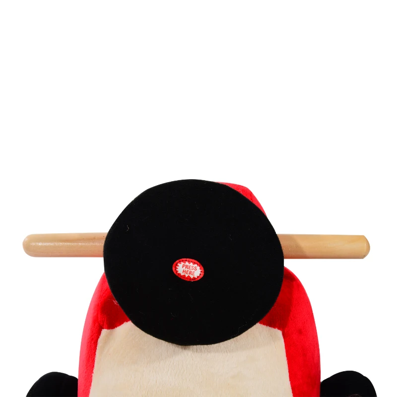 HOMCOM Balancin Bebe + 32 Canciones Coche de Peluche Balancines Bebes Cinturon de Seguridad