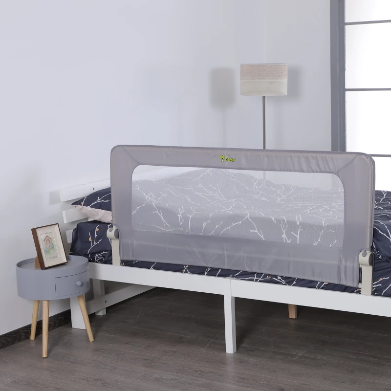 HOMCOM Barrera de cama Guardia de Seguridad para Niños 150x70cm Barandilla Deflector Bebé Splicable Barandilla de la Cama Tela Oxford para Bebé Protección contra Caídas