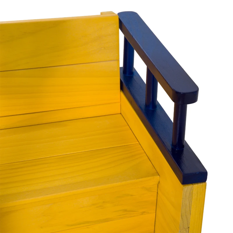 HOMCOM Arenero Niños Cajón Caja Parque de Arena para Juego Estilo Barco Juguete Playa Jardín Patio 157.5x78x46cm Madera