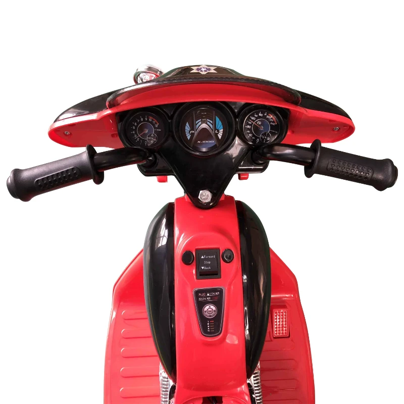 Moto Eléctrica Infantil Coche Triciclo Correpasillos a Batería Niños 18-36 Meses 6V Metal + PP 80x43x54.5cm Rojo