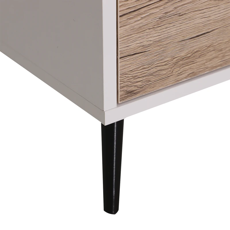 HOMCOM Armario Gabinete Consola Mueble Aparador Organizador de Almacenaje Multiusos de Cocina Comedor Salón con Cajón y Estantes 48x40x123cm