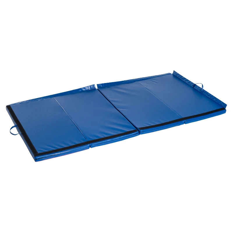 HOMCOM Colchoneta 245x120x5cm Grosor 5 cm Plegable con Asas 4 Pliegues Yoga Pilates
