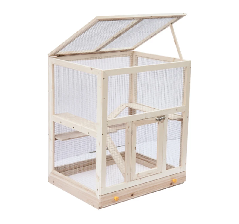 Jaula Madera 75x60x90cm Roedores Pequeños Hamster Raton Conejo Chinchilla